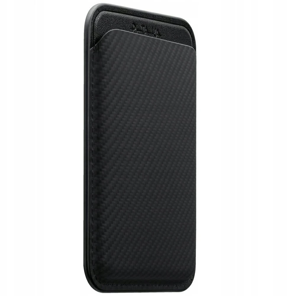 Dėklas Magnetic wallet PITAKA Woven Wallet MagSafe for phone juodos spalvos pilkos spalvos