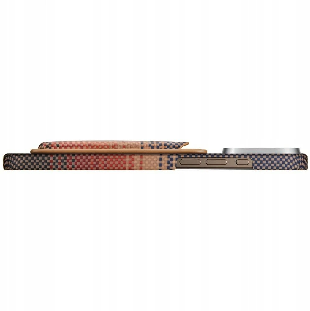 Dėklas Magnetinė piniginė PITAKA Woven Wallet MagSafe telefonui, sunset