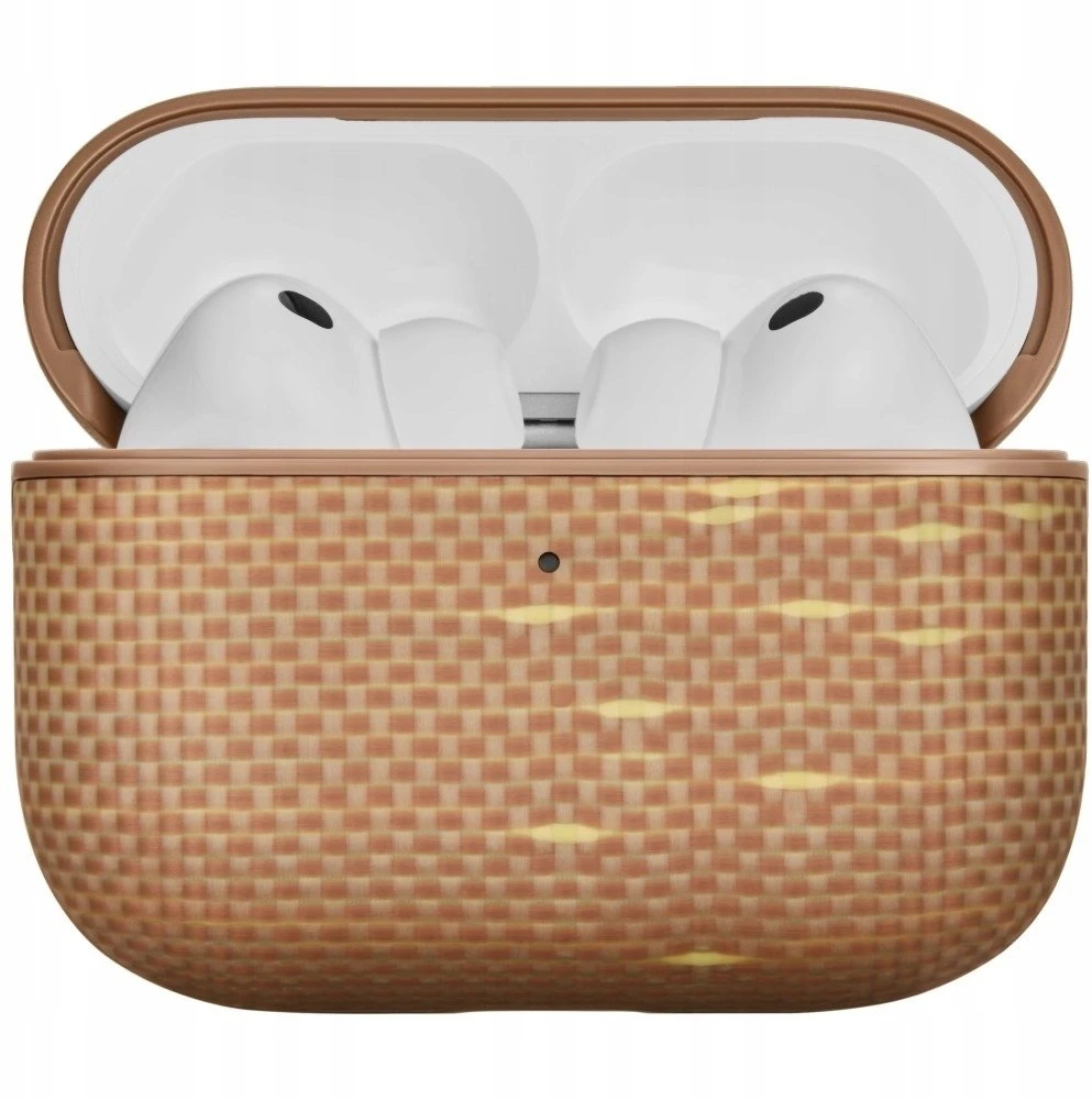 Dėklas PITAKA Aramid Fiber do AirPods Pro 3 golden glin