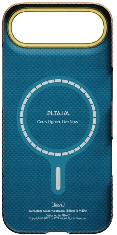 Dėklas PITAKA Edge Case California Dream 05 skirtas iPhone Air, saulėlydžio spalva