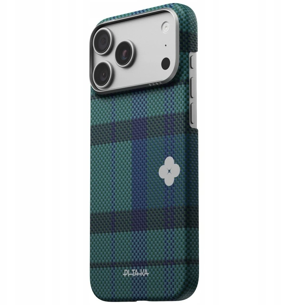 Dėklas PITAKA Flora in Grid Edge do iPhone 17 Pro Max forest dawn