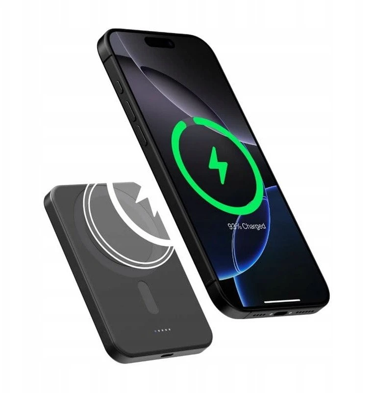 Pitaka Power Bank Qi2, Juodas/Pilkas