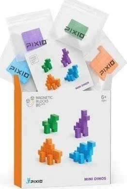 PIXIO MAGNETINIAI BLOKAI - MINI DINOS 80 VNT
