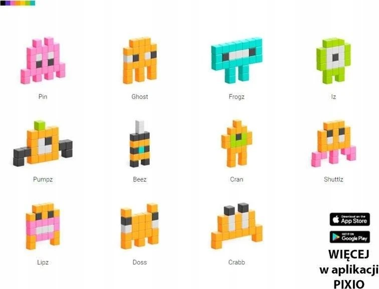 PIXIO Mini Monsters magnetinis rinkinys