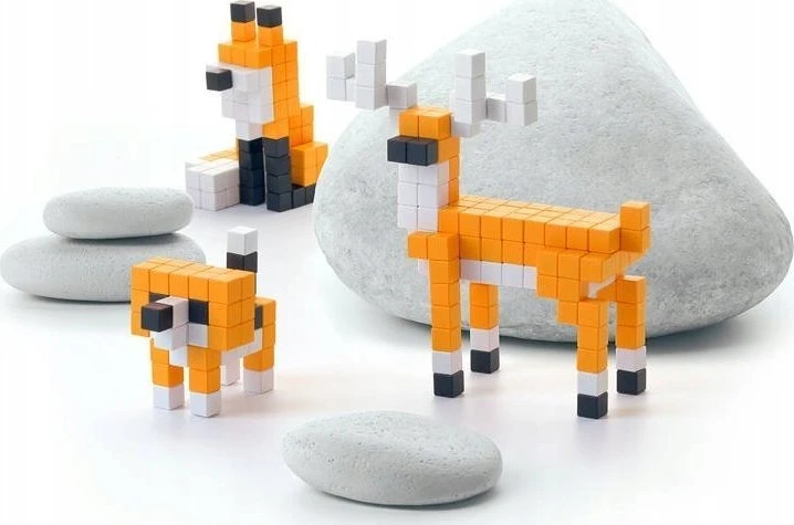 PIXIO Oranžinis Animals magnetinis rinkinys