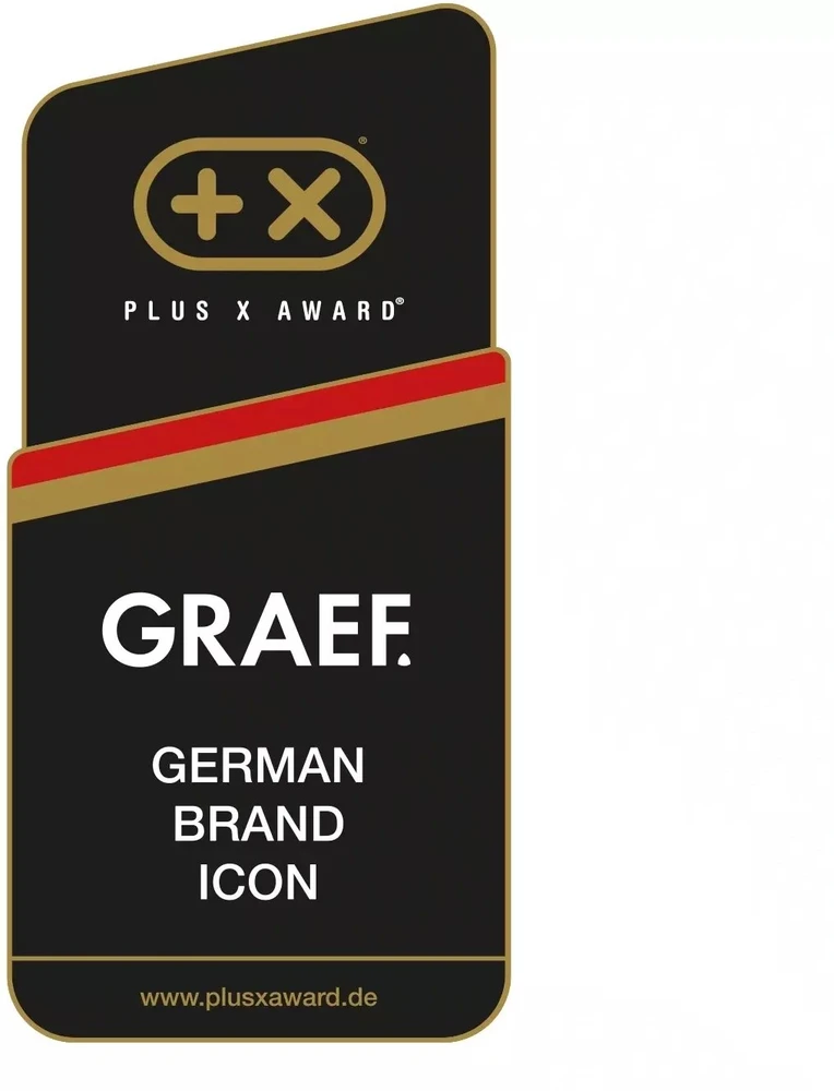 Graef Plus X Award apdovanojimo grafinis ženklas
