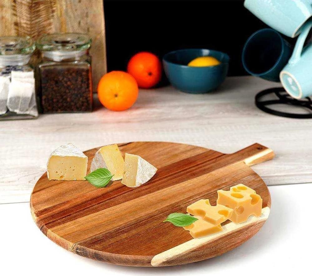 Excellent Houseware Pjaustymo ir serviravimo lenta medinė 40x33 cm