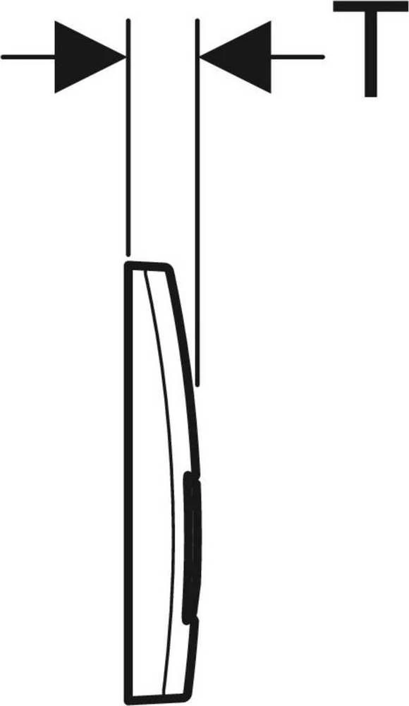 Geberit taustiņš Delta50, 246x164 mm, hroms