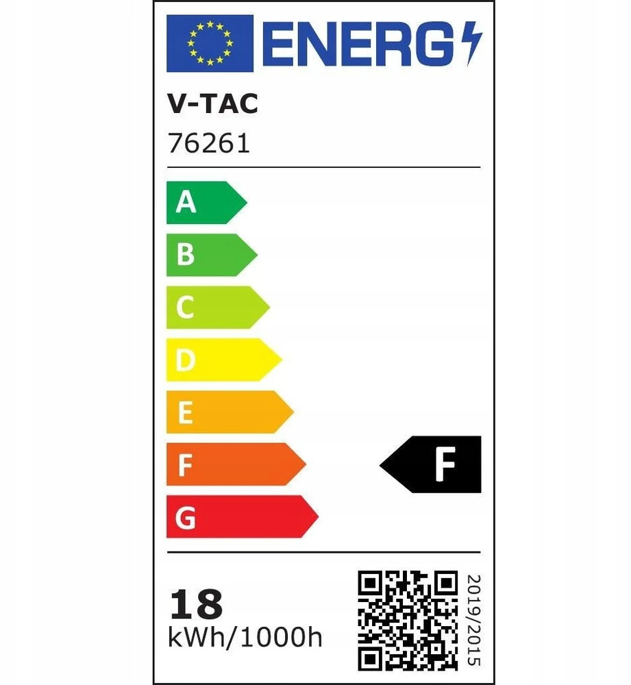 Sieninis šviestuvas V-tac 18W LED paviršinis šviestuvas, kvadratinis, baltas, 6500K, IP44