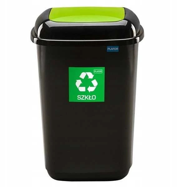 Šiukšliadėžė Plafor, 12 l, juoda/geltona