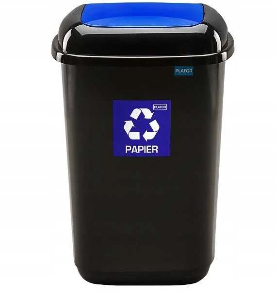 Šiukšliadėžė Plafor, 12 l, juoda/geltona