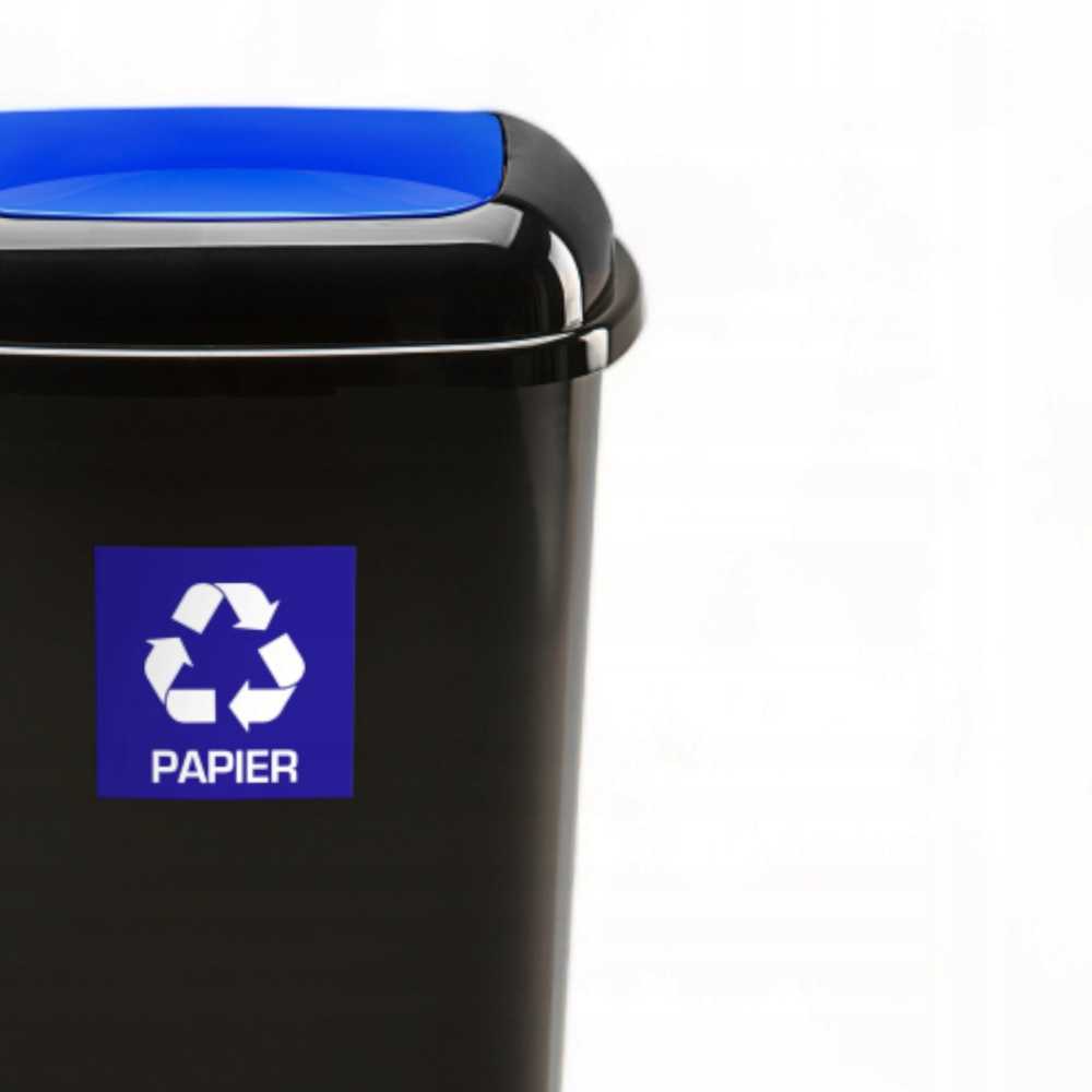 Šiukšliadėžė Plafor, 28 l, mėlyna/juoda
