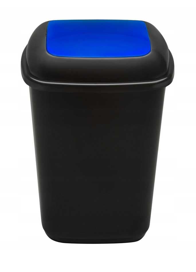 Šiukšliadėžė Plafor, 28 l, mėlyna/juoda