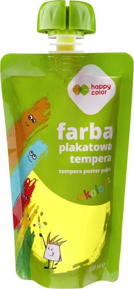 Happy Color temperiniai dažai 100ml, neoninė geltona