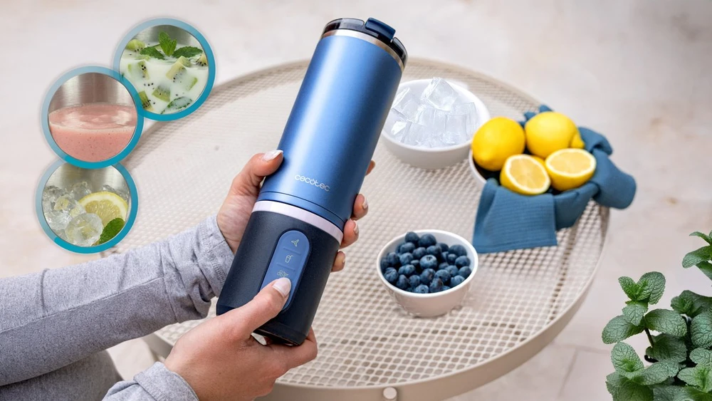 Plakiklis Puodelio blenderis Cecotec Power Titanium Shake2Go Lagoon Steel Asmeninis blenderis