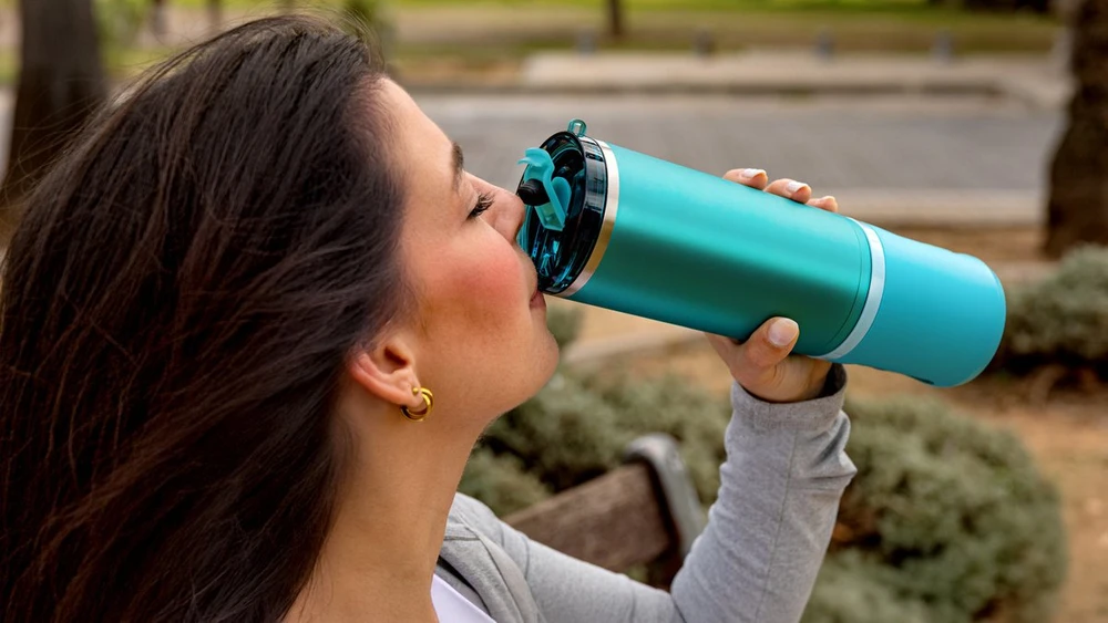 Plakiklis Puodelio blenderis Cecotec Power Titanium Shake2Go Lagoon Steel Asmeninis blenderis