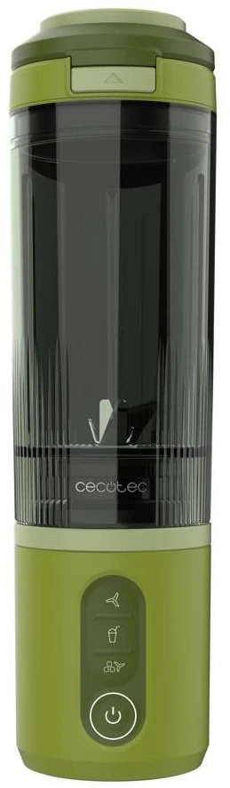 Plakiklis Puodelio tipo blenderis Cecotec Power Titanium Shake2Go Olive asmeninis blenderis