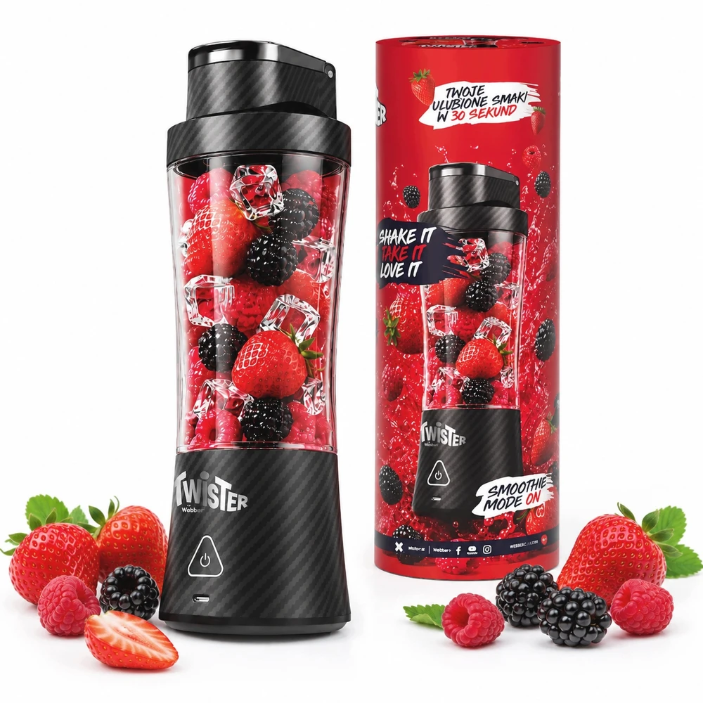 Plakiklis Webber Personalus belaidis nešiojamas blenderis su stikline 370W 700ML USB-C (05PB500CZ)