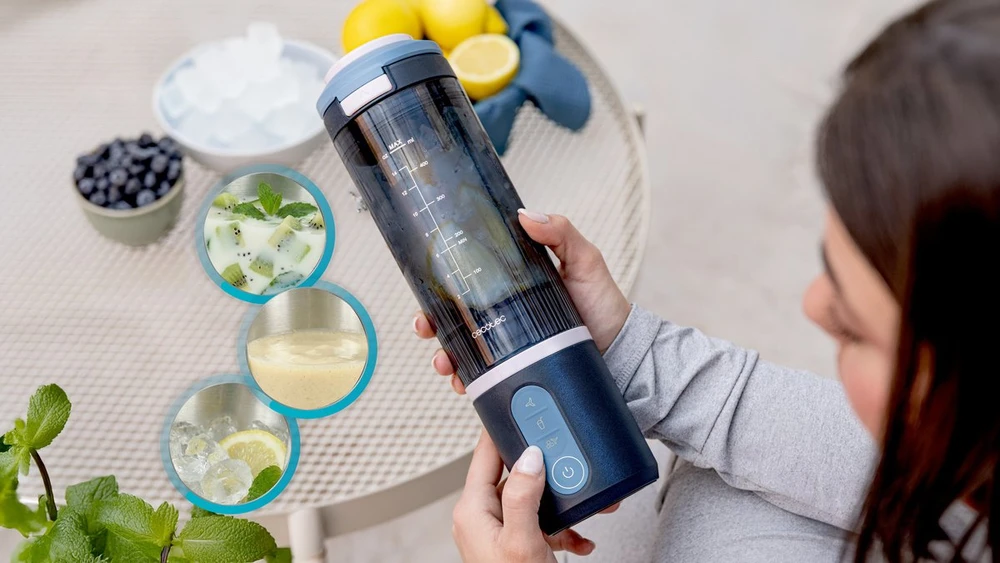 Plakiklis Maišytuvas Cecotec Power Titanium Shake2Go Dark Maišytuvas Personalny