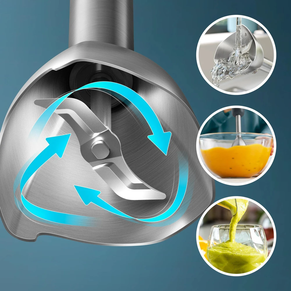 Maišytuvas Philips Ręczny 3000. seria su trzepaczką 1000W (HR2563/00)