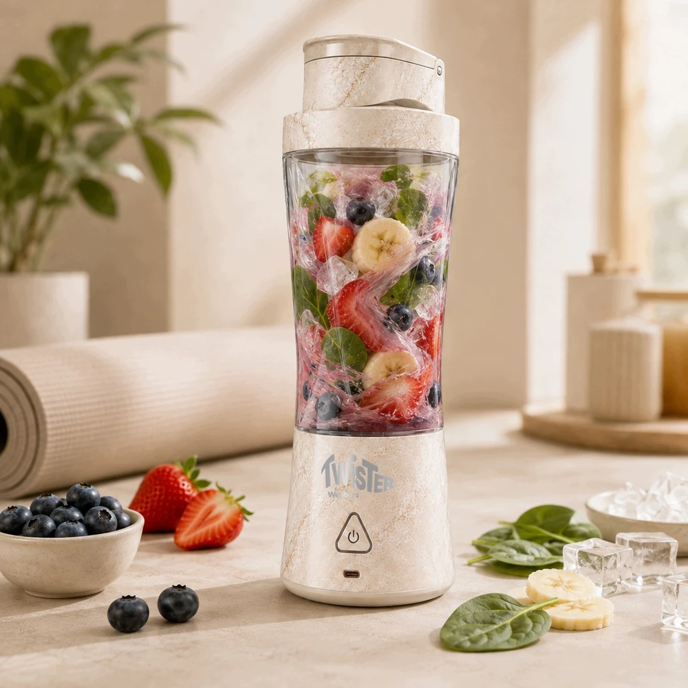 Plakiklis Maišytuvas kielichowy Webber Personalus belaidis nešiojamas Twister 370W 700ML USB-C (05PB500BE)