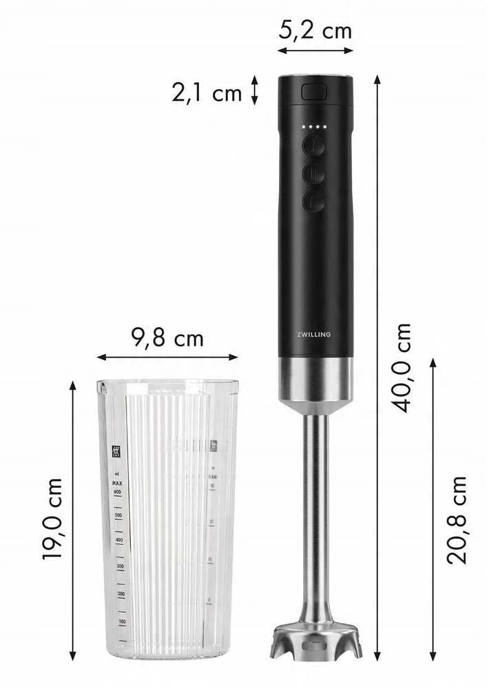 ZWILLING XTEND belaidis rankinis trintuvas (be baterijų), juodas
