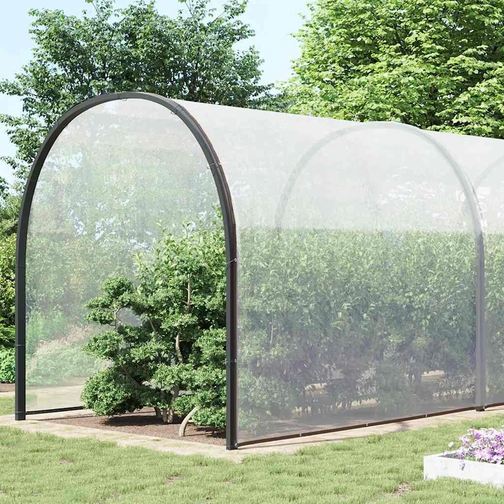Skaidrus brezentas su ąselėmis 10x12 m polietilenas