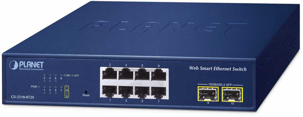 Šakotuvas Switch Planet GS-2210-8T2S
