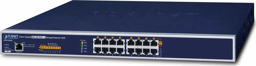 Šakotuvas Planet 8 prievadų Gigabit 60W Ultra