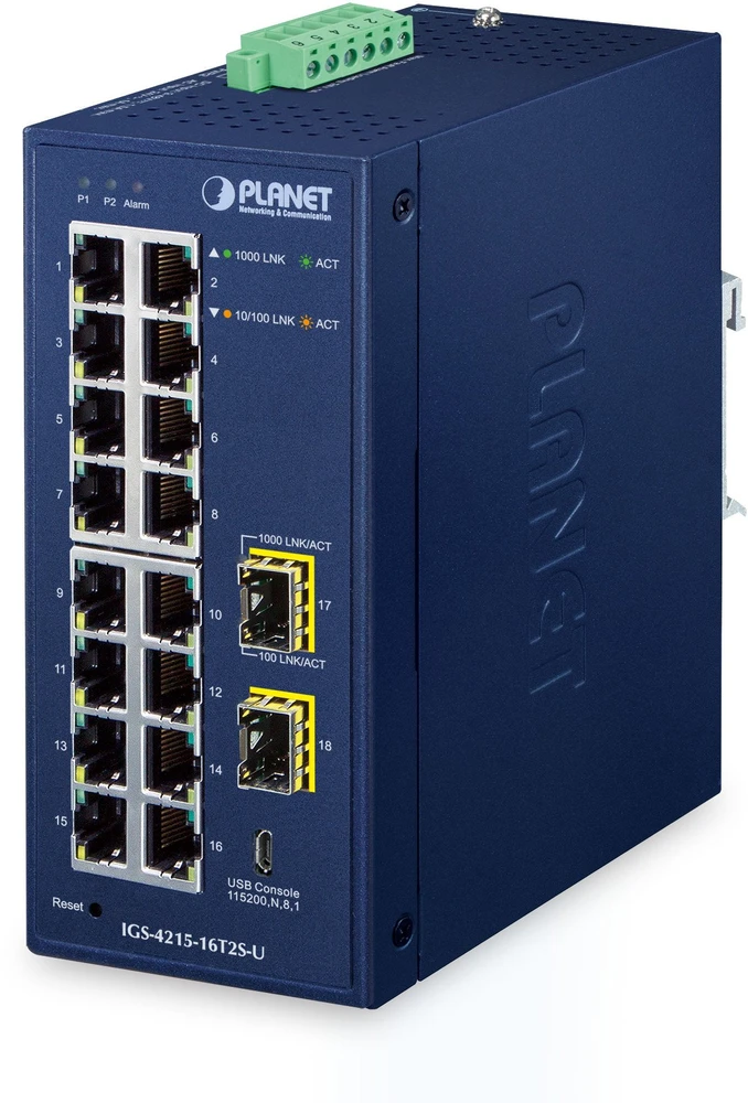 Šakotuvas Switch Planet IP30 (IGS-4215-16T2S-U)