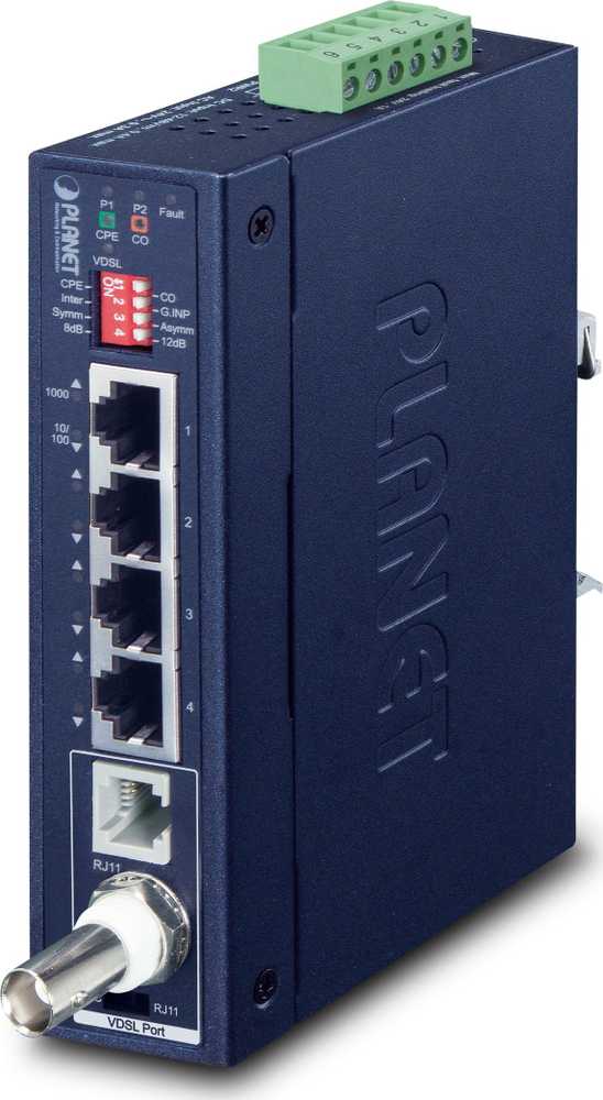 Maršrutizatorius Planet IP30 Industrial Gigabit Ethern Nadajnik i odbiornik sieci Mėlyna