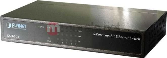 5-prievadų Gigabitinis interneto tinklo šakotuvas Planet GSD-503-EU