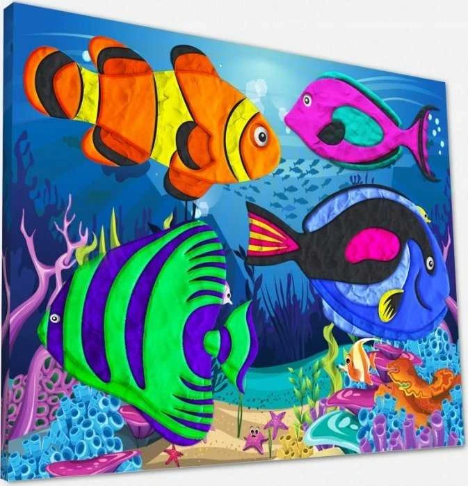 Splat Planet paveikslas iš modelino, Jūra 30x40cm