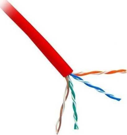 Planet UTP kabelis PlanetElite, Cat5E, tiesus, PVC, raudonas, 305m