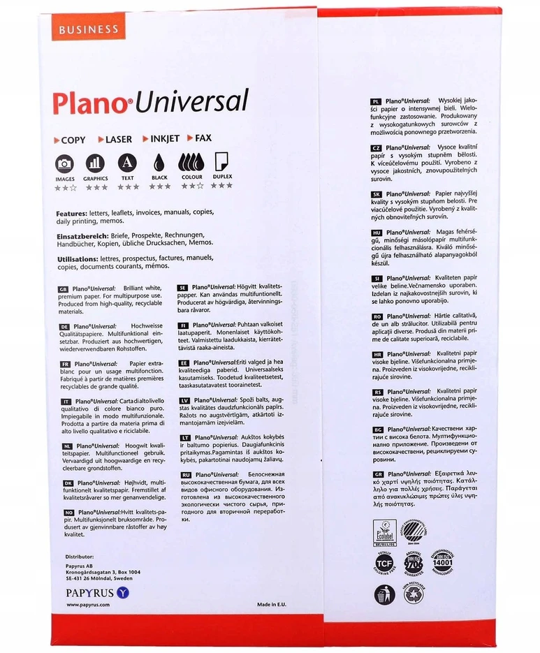 Popierinis Plano Universal A4 500 psl