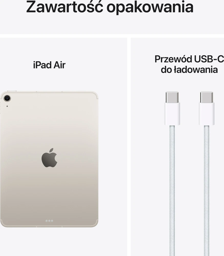 Apple iPad Air 11" Apple M3 Wi-Fi + Cellular 512GB - Starlight - MCG64HC/A