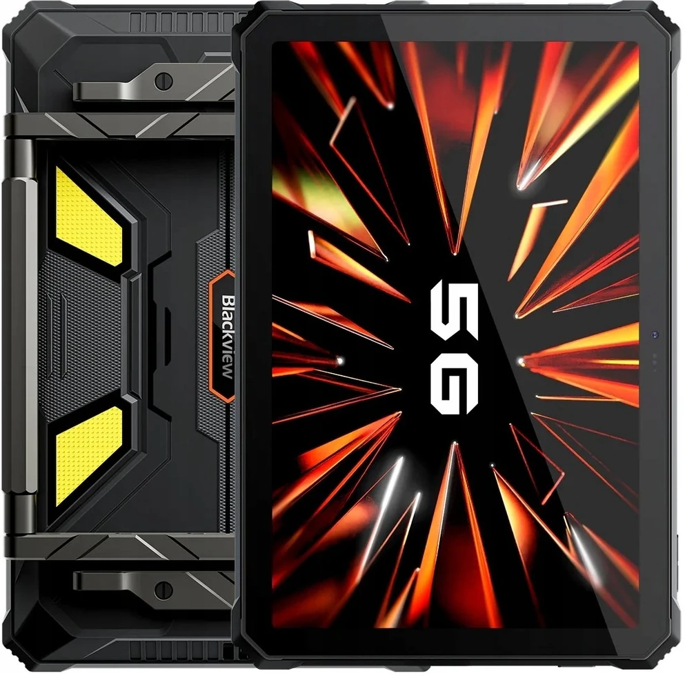 Planšetė Blackview Active 12 Pro Rugged Tab 5G 16GB/1Tb 11 colių FHD 1920x1200 IPS 90Hz LCD Corning Glass 3 + PROJEKTORIUS 120 colių MT7300 Aštuonių branduolių 2.5GHz 50MP Priekinė / 108MP Galinė Kamera Naktinio matymo 30000mAh Be įkrovimo Android 15 NFC MIL-STD-810H Juodas