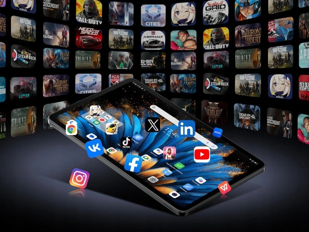 Planšetė Blackview LINK 8 SET WiFi 12.7 colio 2k+ 2176x1600 90Hz 6GB+256GB MT Helio G100 aštuonių branduolių 2.2GHz kamera Priekinė 13MP Galinė 16MP 8400mAh įkrovimo laidas Apsauginis stiklas Dėklas Rašiklis Pelė Klaviatūra Android 15 Debesuota Violetinė