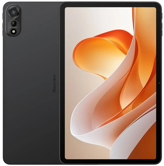„Blackview MEGA 2 SET LTE“ 12 colių FHD+IPS 1200x2000 60Hz 12GB+256GB Unisoc T615 aštuonių branduolių 1,6 GHz kamera Priekinė 8MP Galinė 16MP 9000mAh+Įkrovimas 18W Greitas / Kabelis Plėvelė Dėklas Rašiklis Pelė Klaviatūra EN Netflix HD Android 15 Celestial Pilkas
