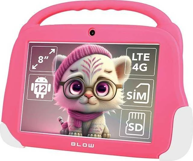Planšetinis kompiuteris vaikams Blow KidsTAB10 4G, 4/64GB rožinės spalvos