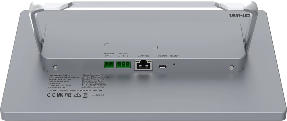 Valdymo Jutiklinė Plokštė - Lindy Control Touchpad Desktop 10 Colių, ARM Cortex-A55, 4GB RAM, Tamsiai Pilkas