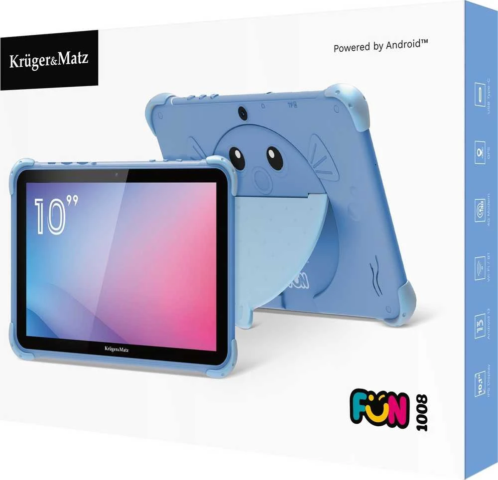 Planšetė Kruger & Matz FUN 1008 mėlynas planšetinis kompiuteris