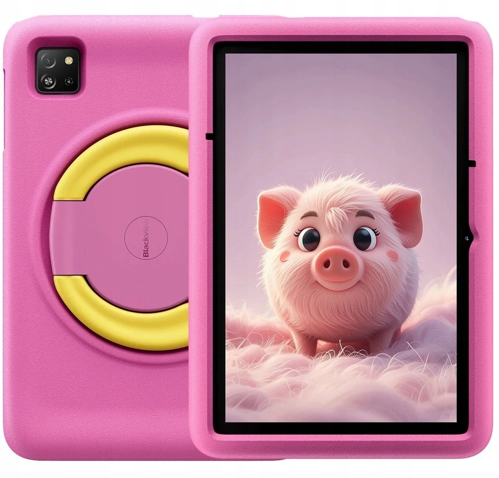 Planšetė Blackview Tab A6 Kids WiFi 10.1-inch HD+ IPS 800x1280 A523 Octa-core 1.8GHz 4GB/128GB 5100mAh NO Charger 5MP Front/8MP Rear camera Android 15 Rose Rožinė
