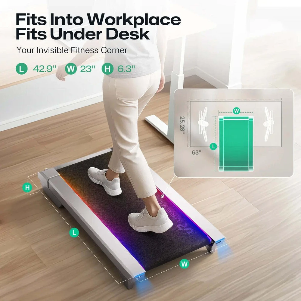 UREVO CyberPad for Office išmanusis bėgimo takelis, pilkas