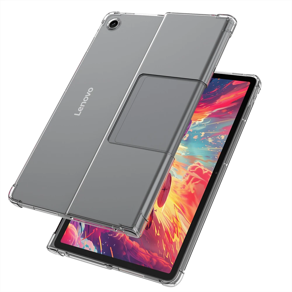 Planšetinio kompiuterio dėklas Strado-Tech skirtas Lenovo Tab Plus 11 / 11 5 2024 – permatoma silikoninė nugarėlė (case obudowa pokrowiec lenovo tab plus)