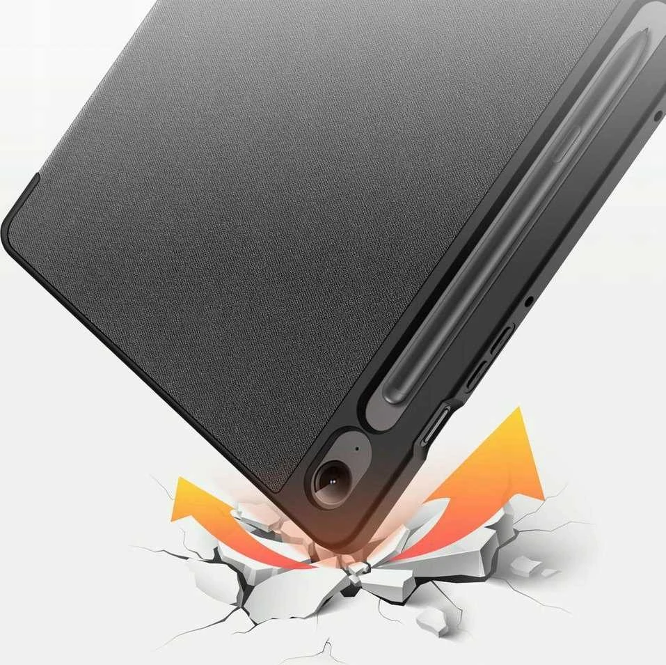 Dėklas Dux Ducis Domo Samsung X400/X406 Tab S10 Lite/X520/X526 Tab S10 FE/X510/X516 Tab S9 FE juodas