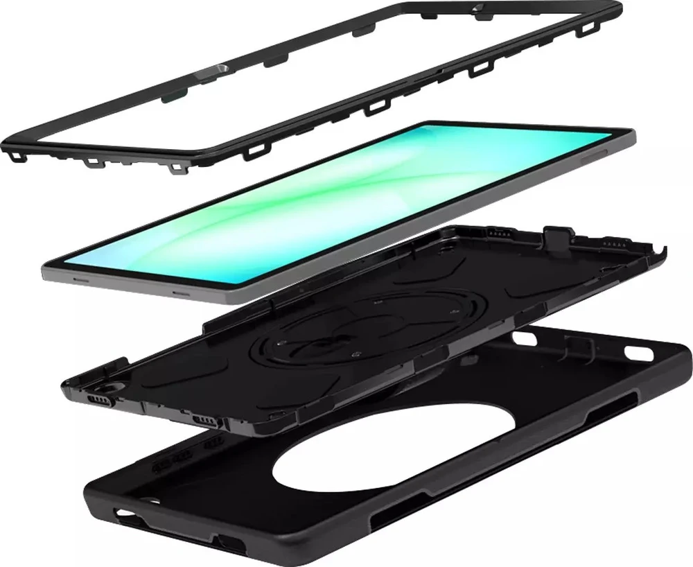 Planšetinio kompiuterio dėklas Eiger Peak 500m dėklas Samsung Tab A11+ juodas