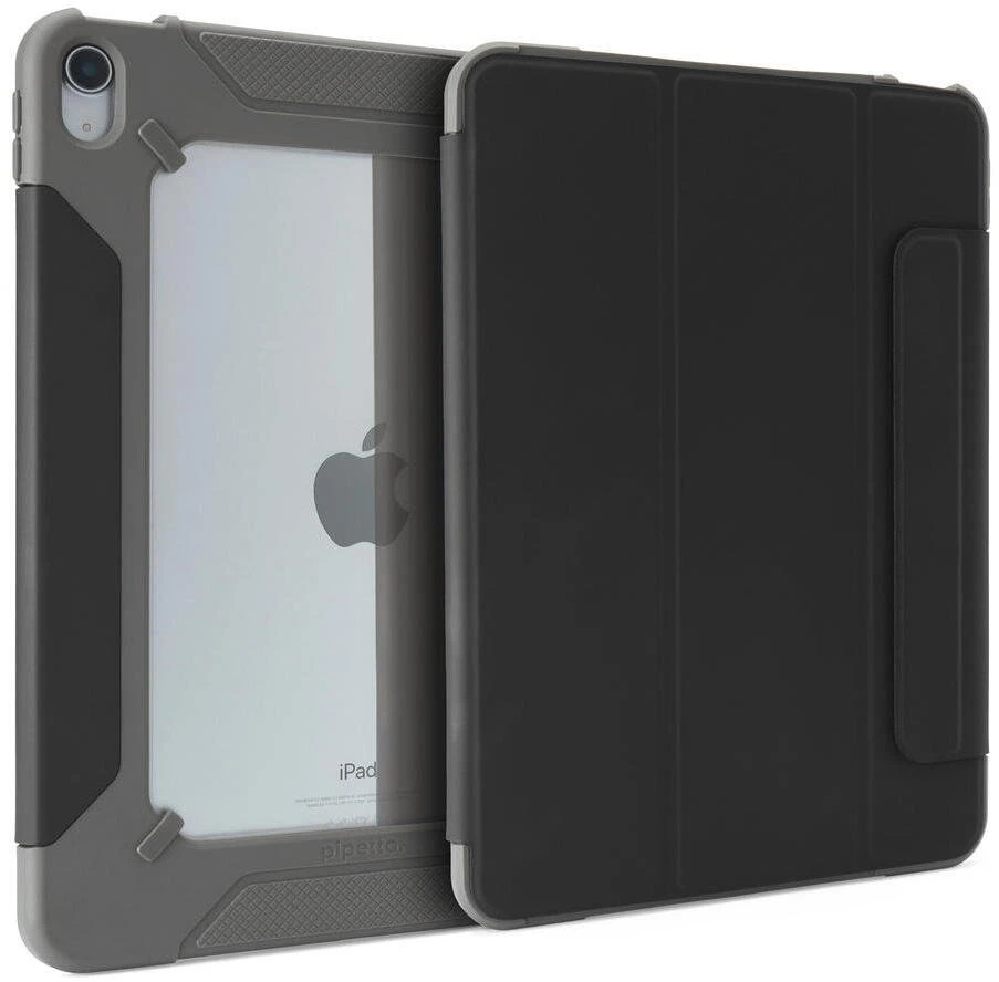Pipetto 360 Rugged dėklas, juodos spalvos – Apple iPad Air 10.9″ (2022/2020)/11″ 2024/2025/2026