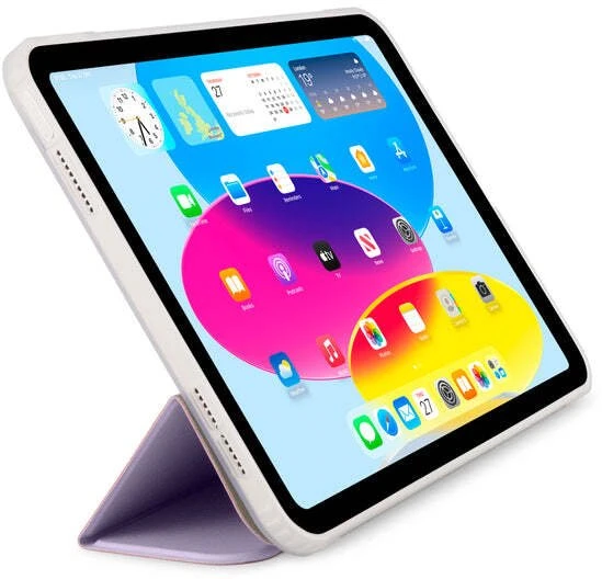Pipetto Origami No7 Tri-dėklas, metallic violetinės spalvos – Apple iPad (A16) / Apple iPad (2022)
