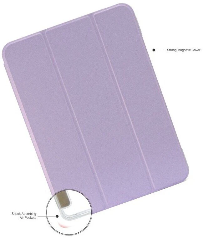 Pipetto Origami No7 Tri-dėklas, metallic violetinės spalvos – Apple iPad (A16) / Apple iPad (2022)